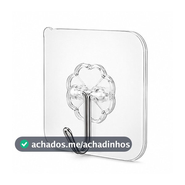 Ganchos Adesivo Multi Funcional Autocolante Cozinha Banheiro Organizado Parede Transparente Forte 5kg Gancho