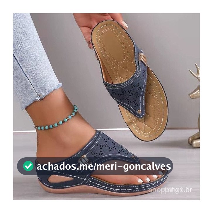 Sandálias Retrô Corretivas de Bico Aberto, Chinelos Femininos Antiderrapantes, Respiráveis e de Alta Qualidade 1