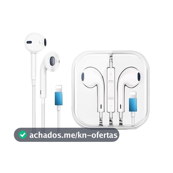Fone de Ouvido entrada lightning para Iphone Microfone Bluetooth