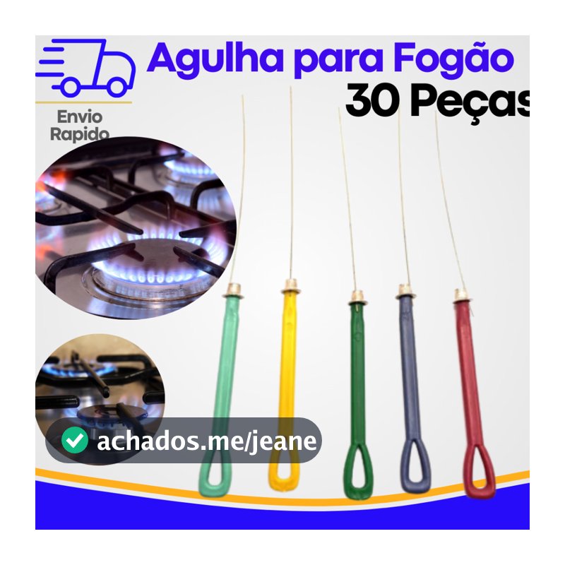 Kit 30 Agulhas Desentupidoras para Fogão | Limpeza de Bicos e Queimadores Profissional