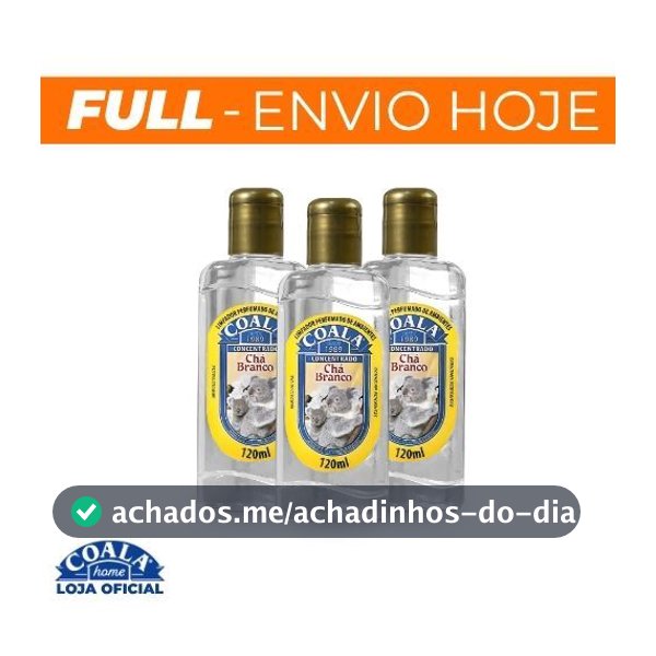 Kit 3 Limpadores de Ambientes Coala Chá Branco - 120ml