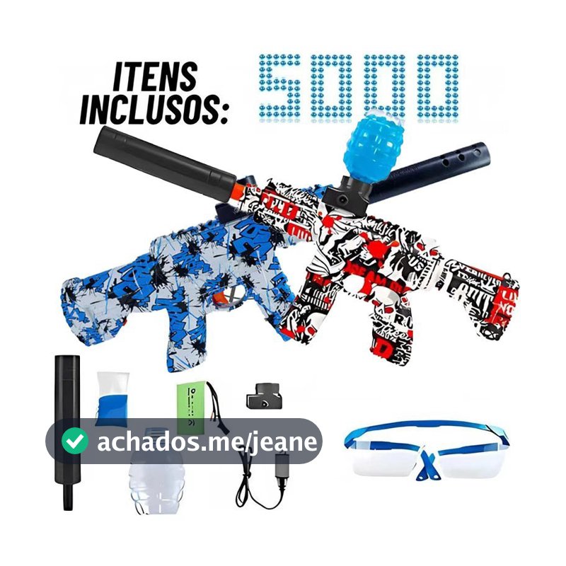 Arma Elétrica Lança Bolinhas De Gel Com 5000 Bolinhas Arminha de Gel