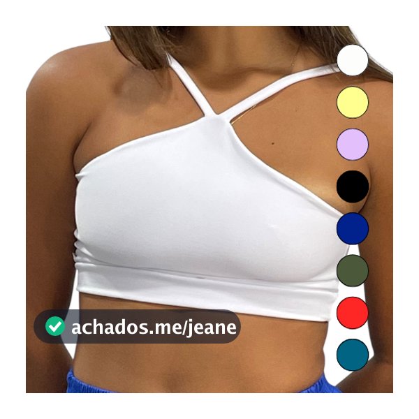Top Cropped Frente Única Cruzado Feminino Fitness Academia Duplo Sem Bojo Suplex Premium