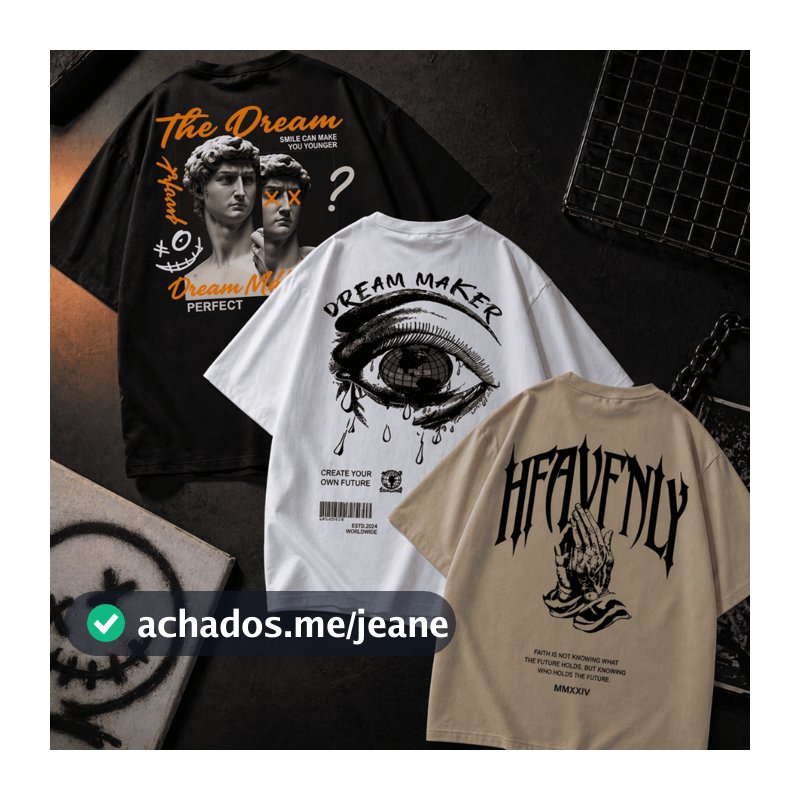 Kit 3 Camisetas Masculina Moda Streetwear Blusa Tendencia Malha Premium Lançamento
