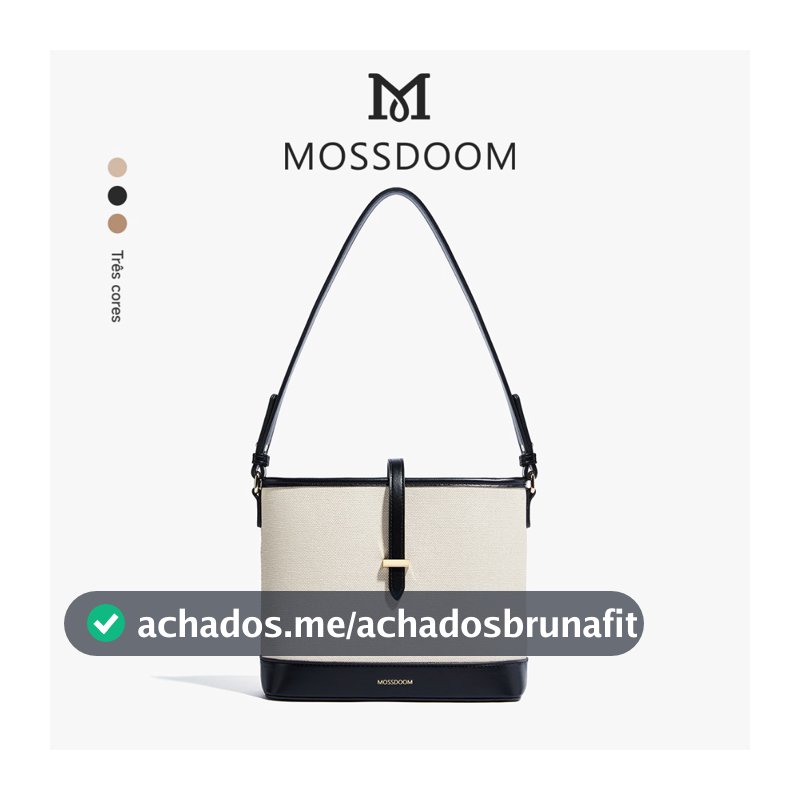 MOSSDOOM Catly – Bolsa de Ombro com Zíper, Design Contrastante, Elegante e Versátil para o Dia a Dia