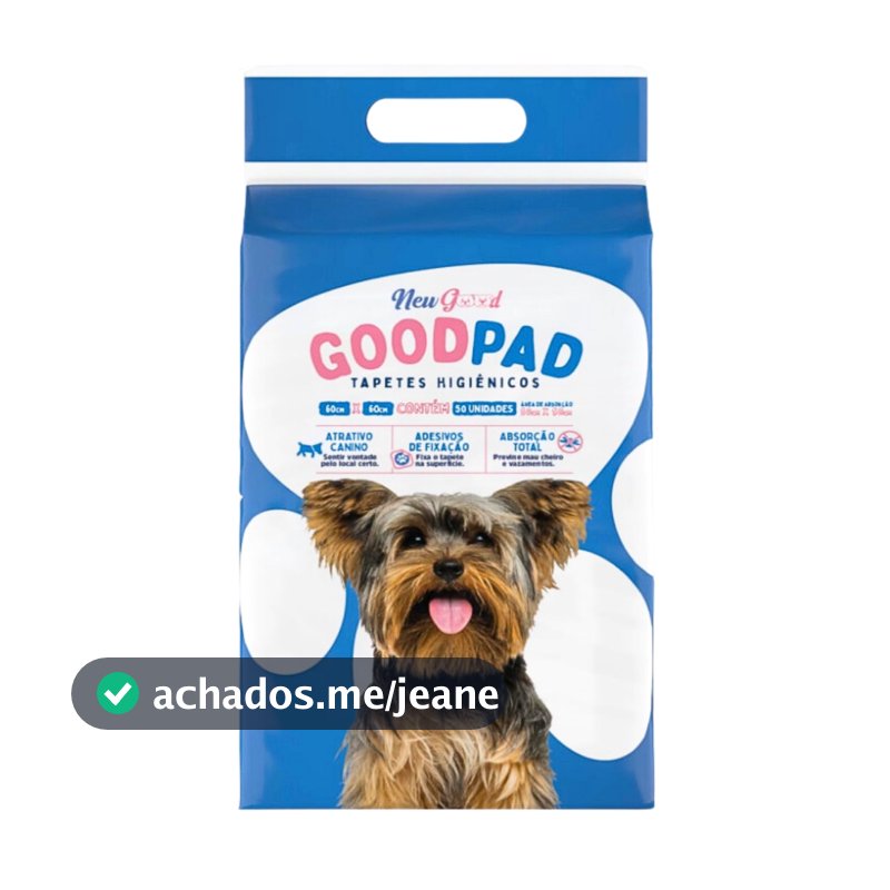 Tapete Higienico Good Pad 60x60 Adestramento Para Cachorro Pacote Com 50 Unidades Super Absorção
