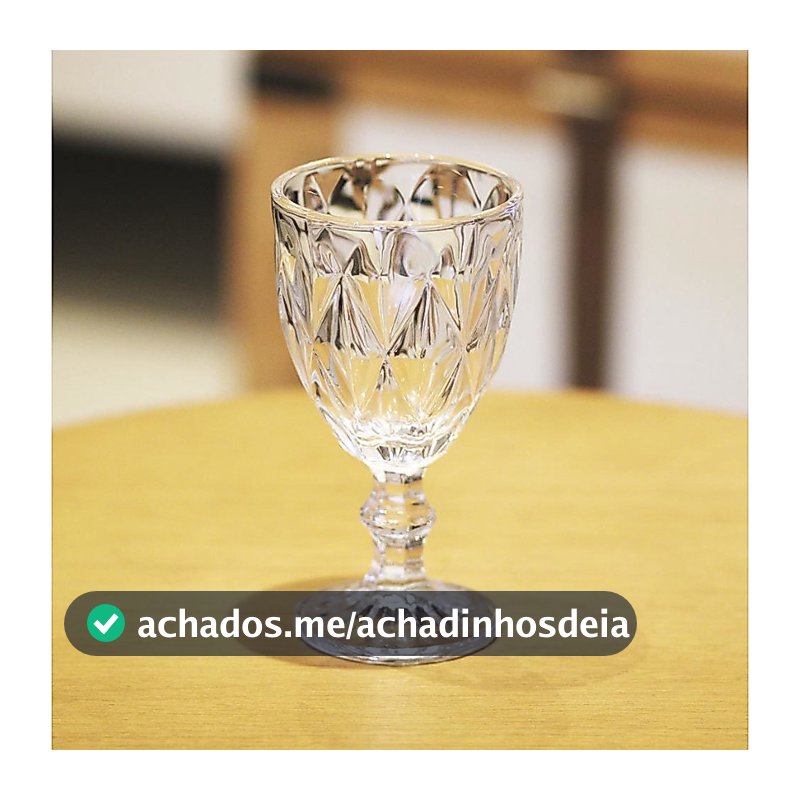 Jogo 6 Taças de Vidro Diamond 340ML Transparente