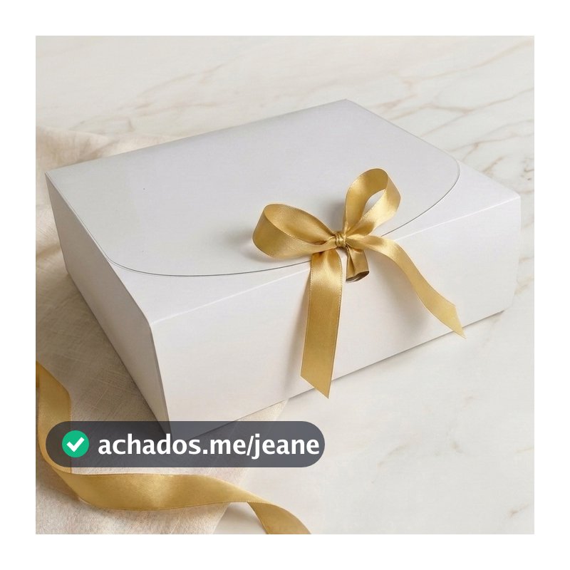 Caixas de Presente 25x20x8cm com Fita de Cetim Caixinha para Convite Padrinhos Casamento Aniversário