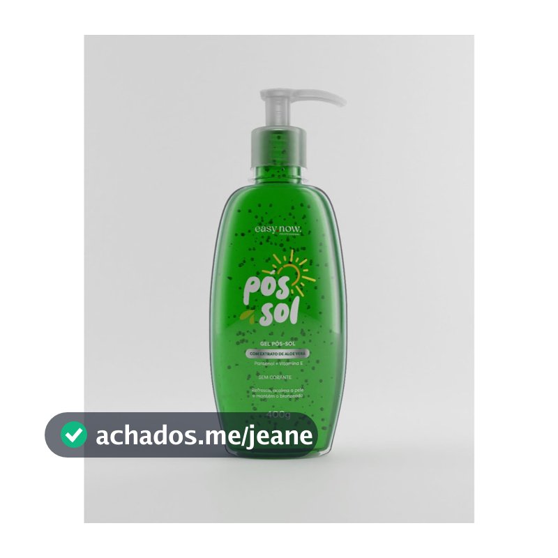 Gel Pós Sol 400ml Com Extrato de Aloe Vera Easy Now Acalma a Pele Pantenol + Vitamina E