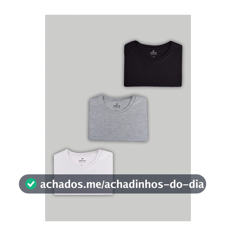 Kit Com 3 Camisetas Femininas Slim Básicas Hering