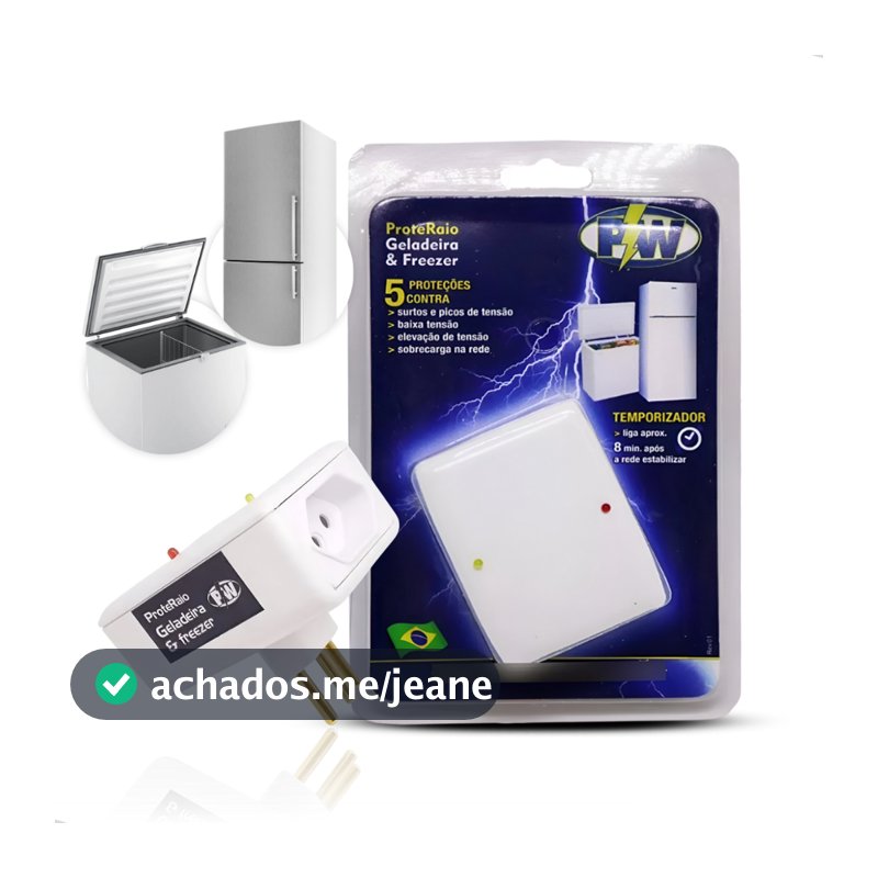 Protetor De Geladeira e Freezer Quedas De Energia contra Raios e Surtos Temporizador