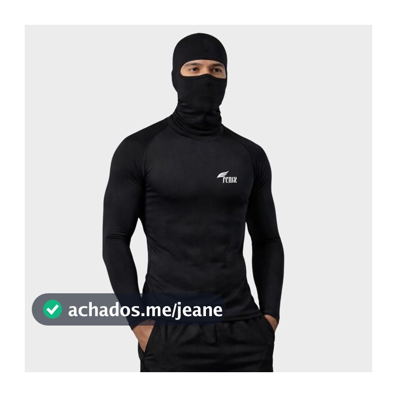 Kit Camisa Térmica com Balaclava Proteção UV 50+