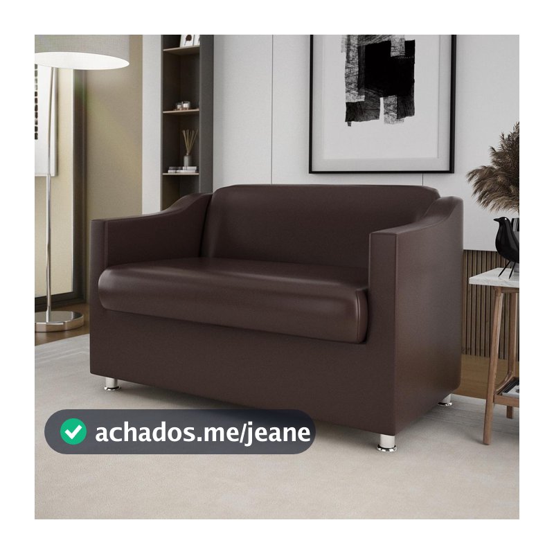 Sofá 2 Lugares Luxo Confortável Sala de Espera Balaqui Decor