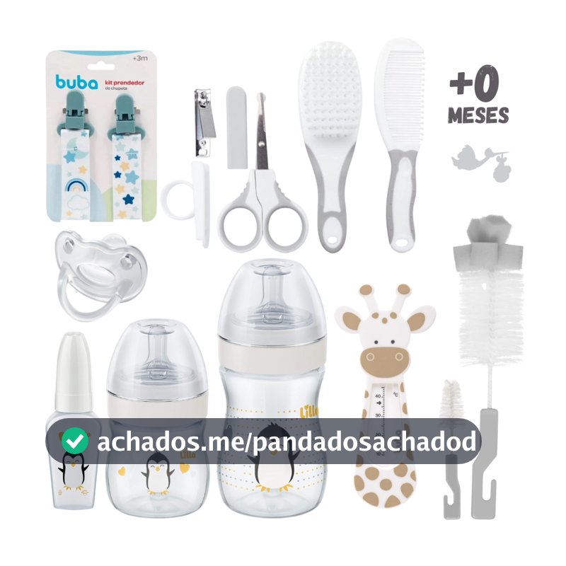 Kit Bebe Recém Nascido Completo Enxoval Cuidados e Higiene +0 Meses Neutro