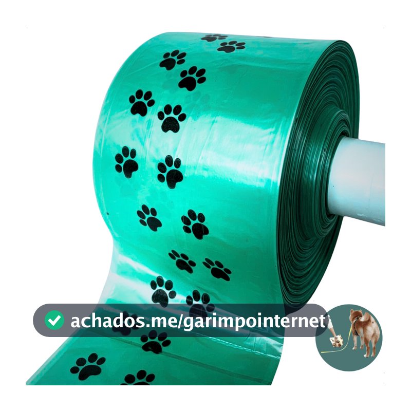 Bobina c/ 400 Saquinhos de Lixo Coco Pet Biodegradavel 28x30 Verde