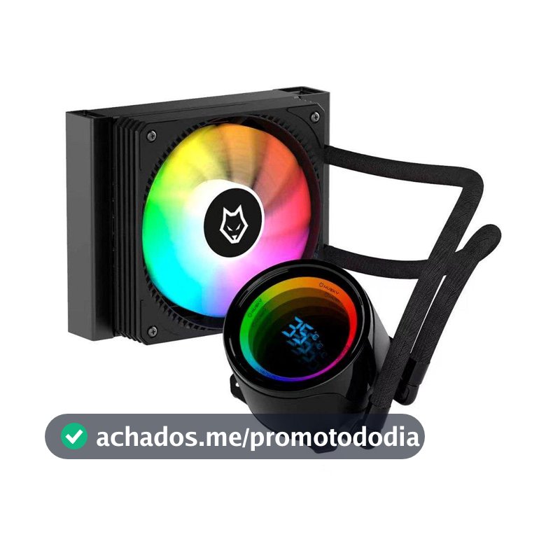 Water Cooler Husky Glacier, Iluminação ARGB, 120mm, AMD e Intel, Preto - HWT500PT