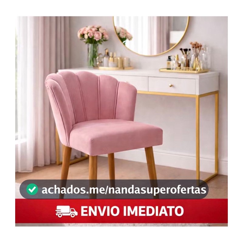 Cadeira para Penteadeira Quarto de Menina Maquiagem Pétala