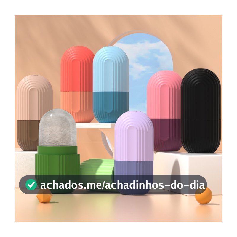 Rolo Facial De Gelo De 1 Unidade Para Contorno De Massageador De Inchaço , Reutilizável E À Prova De Vazamentos