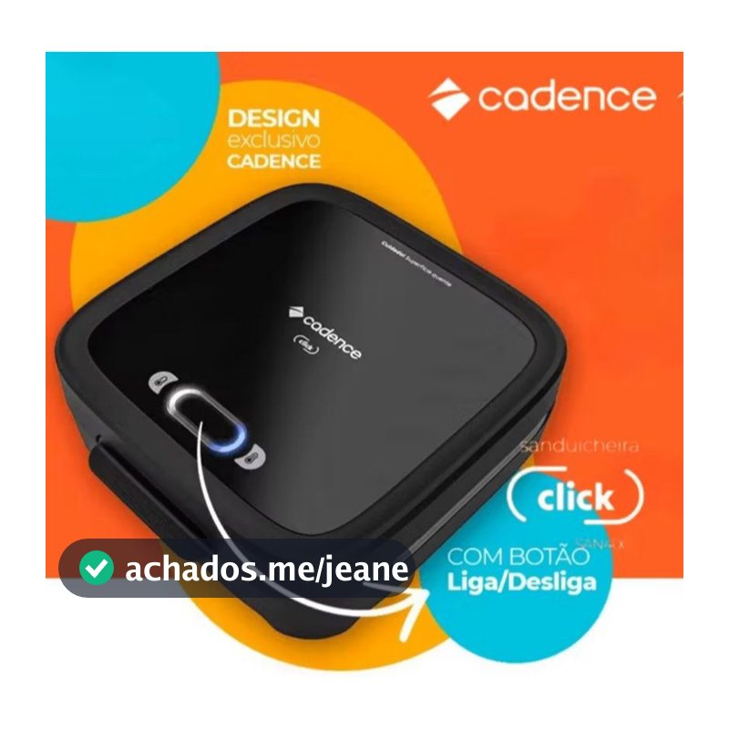 Sanduicheira Elétrica Cadence Click SAN400 Com Botão Liga / Desliga 750W 127V 220v