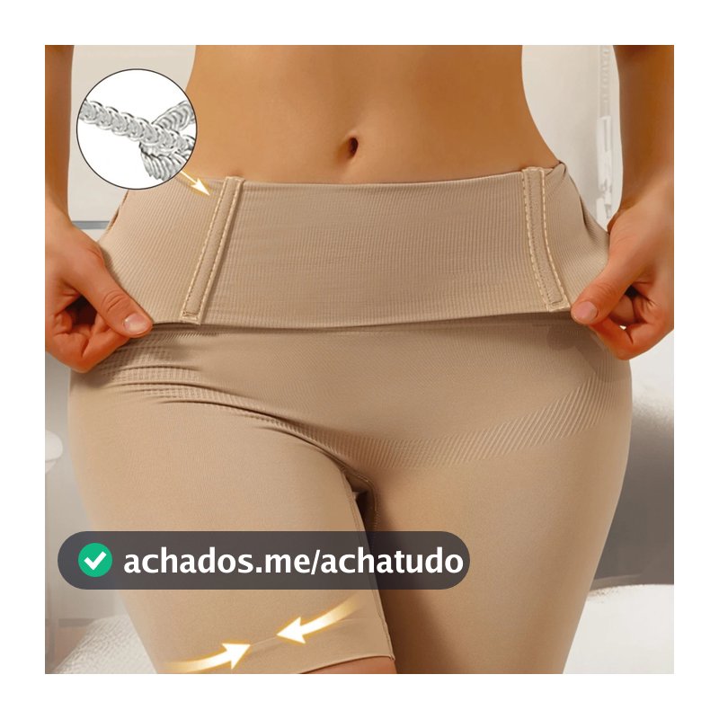 Cinta Modeladora Feminina Moda Short Reduz 2 Medidas Empina Bumbum Alta Compressão Não Enrola