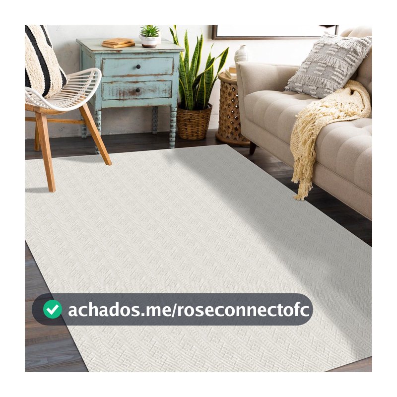 Tapete De Sala Moderno 1,50m X 2,50m Mandacaru Artesanal e Resistente