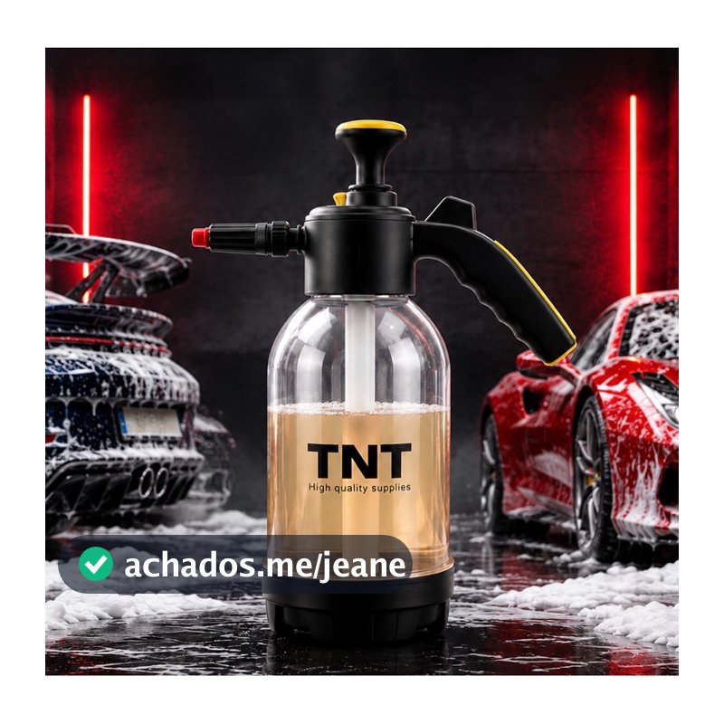 Snow Foam Manual Pulverizador Espuma em Neve Detailing 2 Litros com 1 Bico Vermelho de Espuma