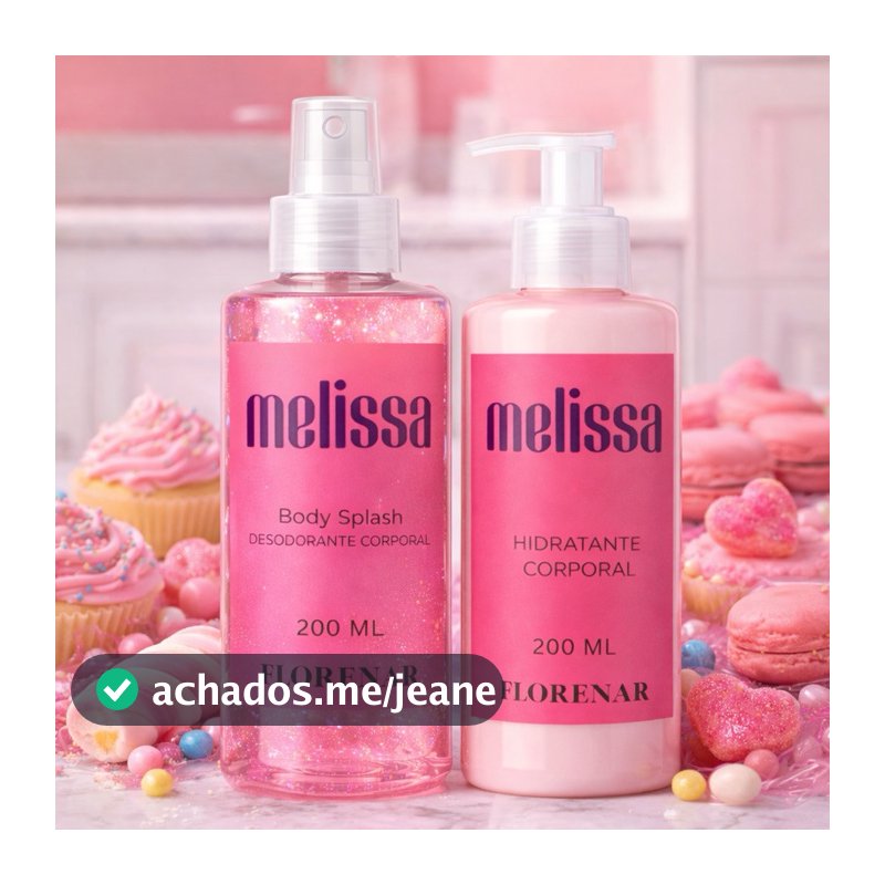 1 Kit Body Splash Bubbaloo com gliter 200Ml + 1 Hidratante 200ML