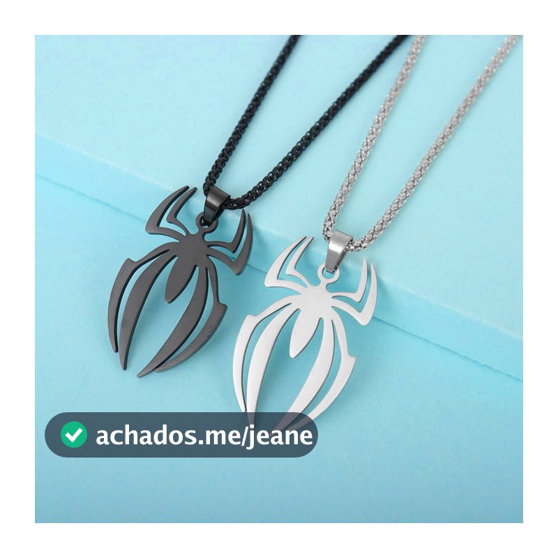 Colar DE Aço Inoxidável DO Homem Aranha Personalidade DA Moda Estilo Punk Colar DE Desenho Animado