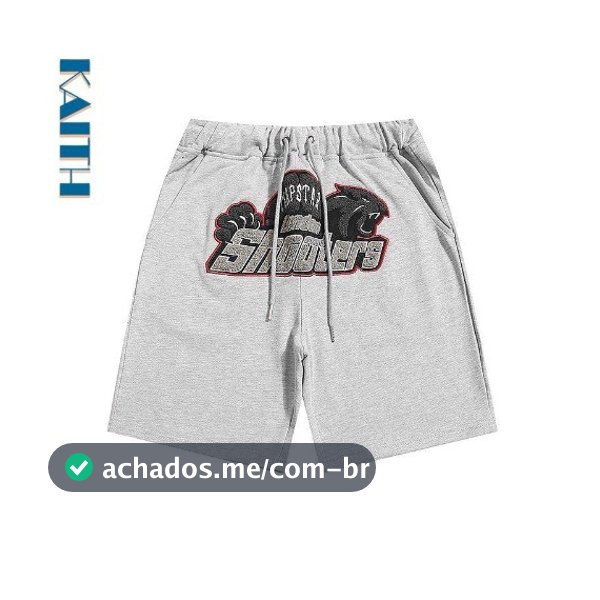 SHORT MOLETON TRAPSTAR Carta Monocromático DTF Algodão Chino Urbano Sweat Tamanho