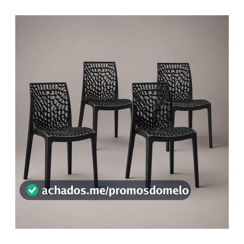 QUEIMA DE ESTOQUE - Cadeiras Gruvyer Leves, Resistentes e Fáceis de Limpar Oferta Relâmpago, Última Chance e Preço Baixo