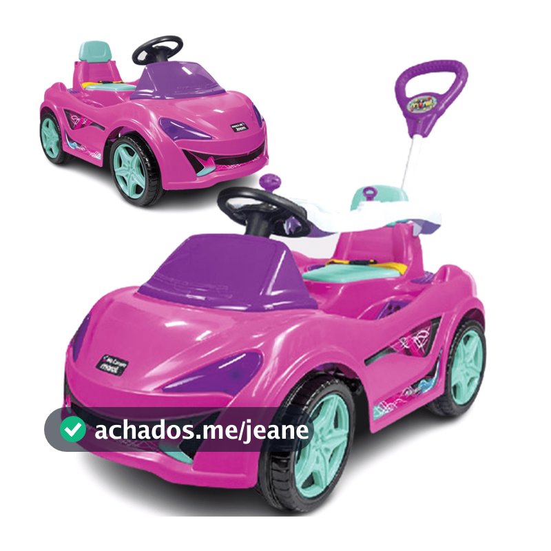 Carrinho de Passeio e Pedal Infantil Maral Mc Laram Rosa
