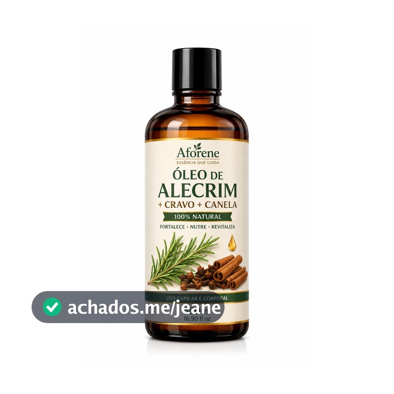 Óleo Vegetal de Alecrim Cravo Canela 100% Puro Oleo Para Cabelo Umectação Capilar