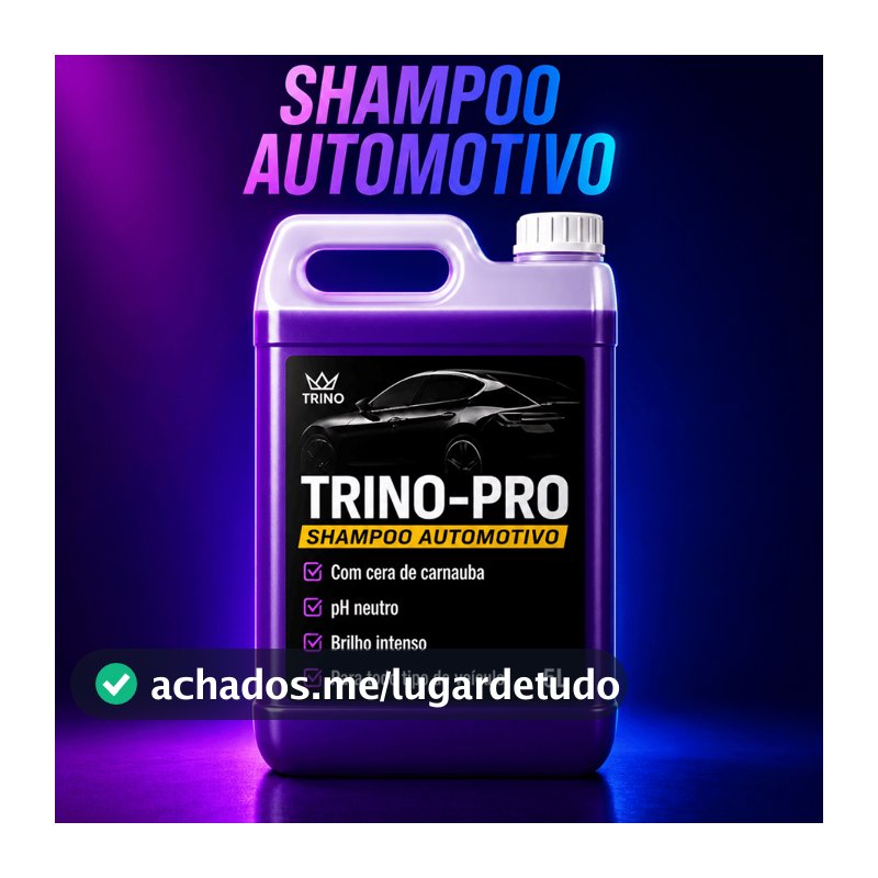 Shampoo com Cera de carnaúba pH Neutro para Lavagem de Carro e Moto Xampu Automotivo