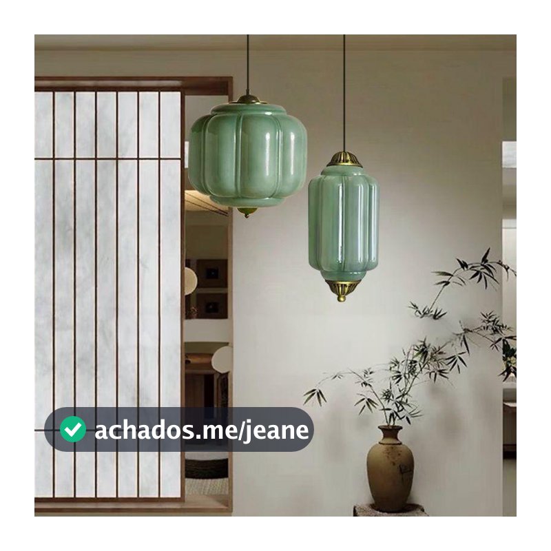 Luminária Pendente Vidro Vitral Estética Lustre Clássico Para Quarto, Sala De Estar E Sala De Jantar