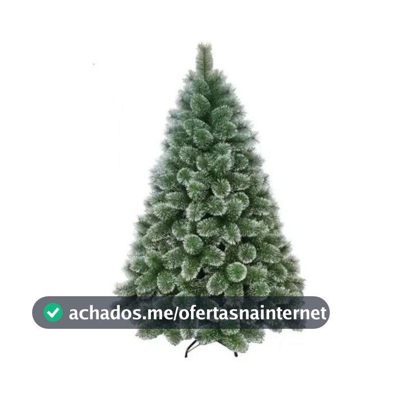 Árvore Pinheiro Natal Nevada Verde Premium Luxo Grande 210cm C/ 300 Galhos
