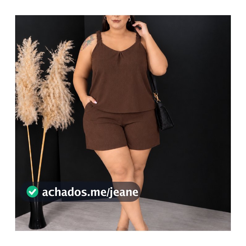 Conjunto Plus Size Feminino Verão Barato Bengalina Bermuda Praia Evangélica Moda Feminina TAMANHO GRANDE