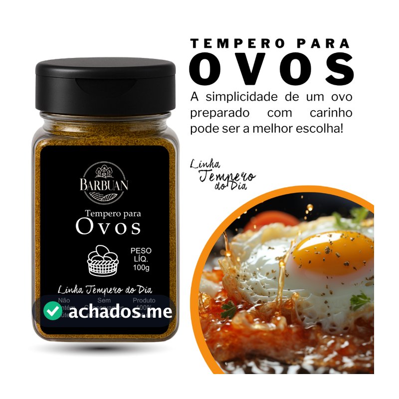 Tempero especial para Ovos 100% Natural Pote 100g - Barbuan Casa de Sabores