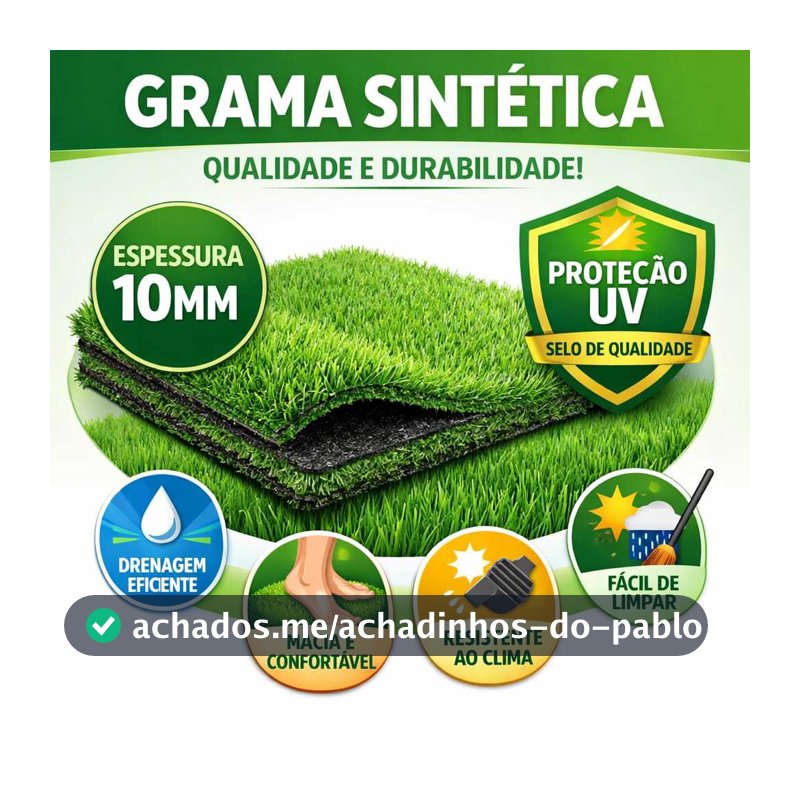 Grama sintética, tapete lavável higiênico, decoração, muro inglês, ou para seu pet, uso interno e externo. copa