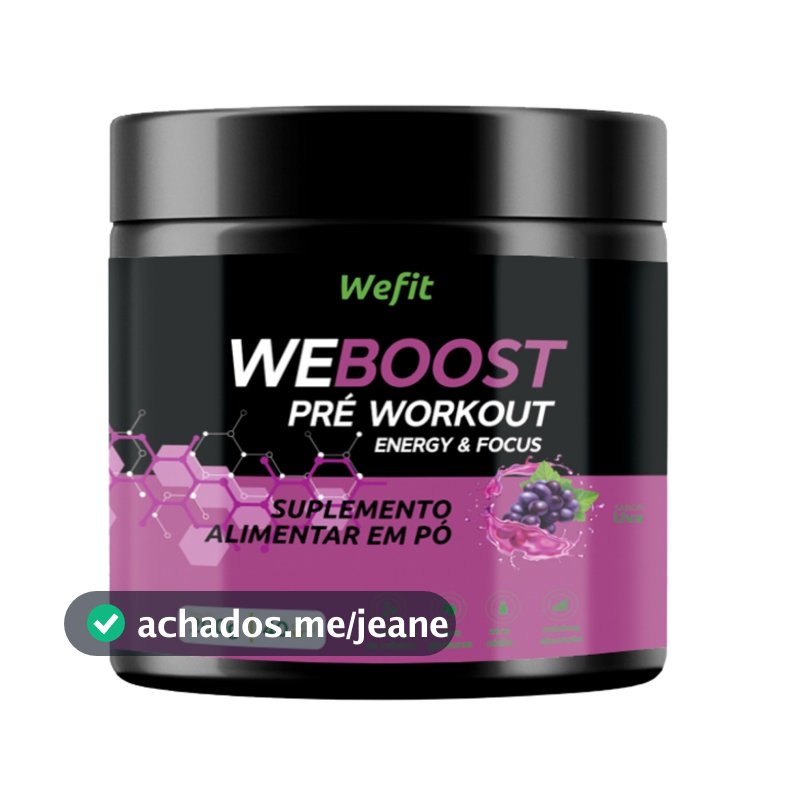 Pré-Treino Weboost Pote 200g Wefit Uva