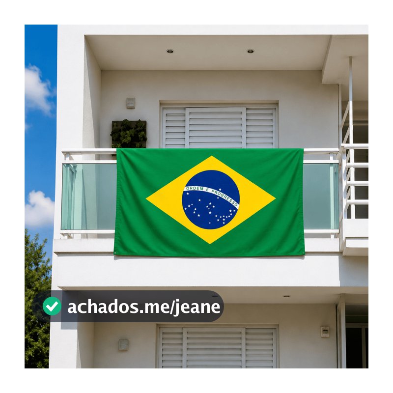 Bandeira Do Brasil Grande 180cmX120cm Copa do Mundo Eleição Reforçada  Bastão Metro Verde e Amarela