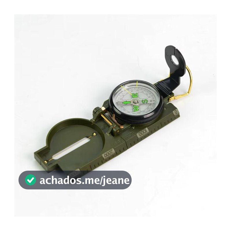 Bússola Profissional Dobrável Multifuncional Verde Para Camping Montanhismo Portátil