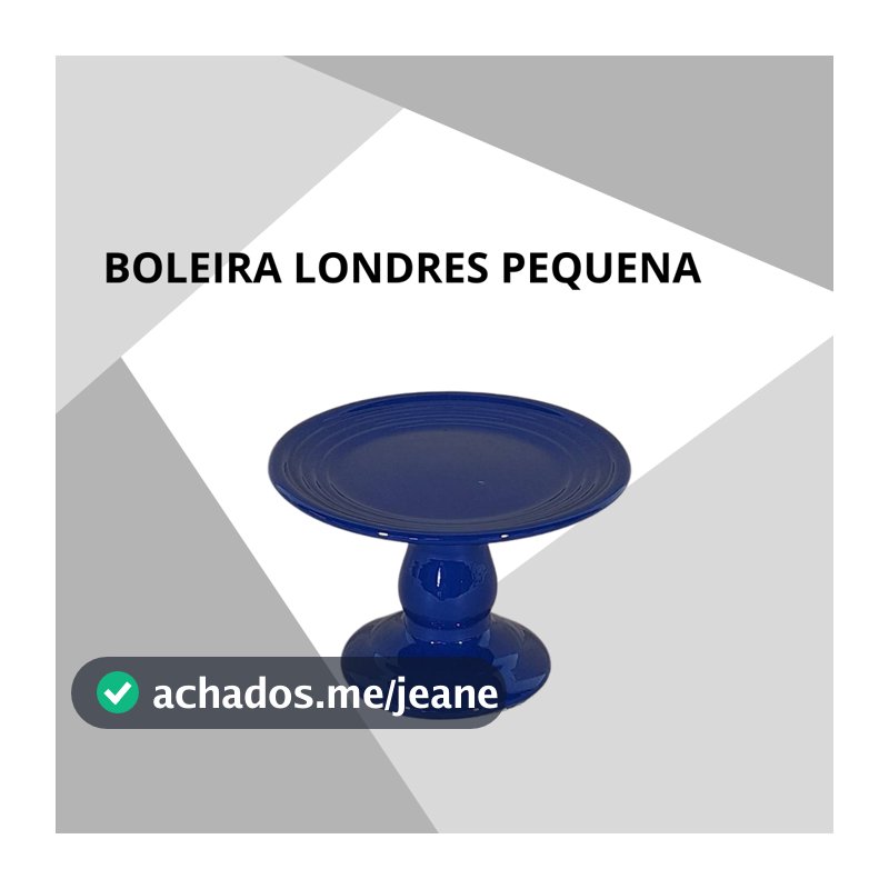 Boleira Londres Pequena Em Cerâmica Brilhante Decorativo Para Festas Eventos Aniversário Casa Escritório