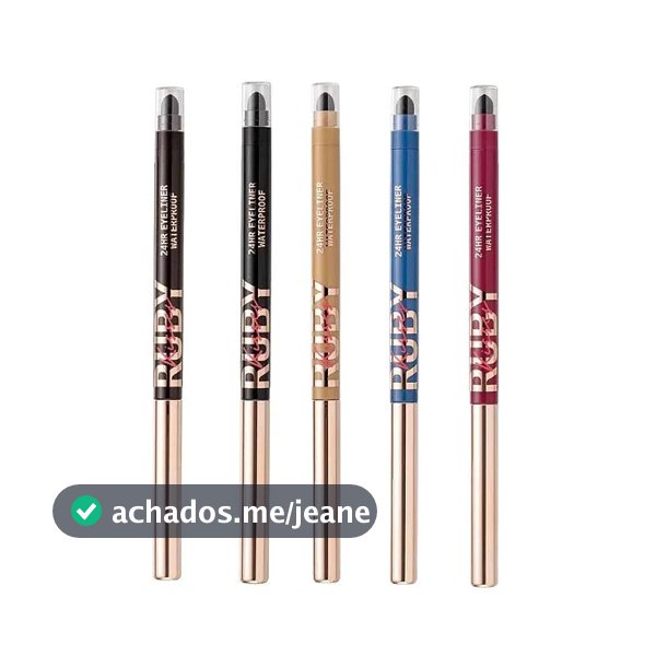 Lápis Retrátil para Olhos em Gel a Prova D'água 24h Ruby Kisses RK