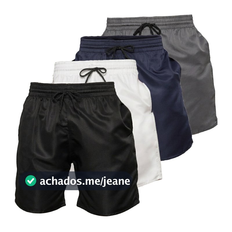 Kit 4 Shorts Tactel Bermuda Mauricinho Short Masculino Bermuda Masculina Tectel Premium