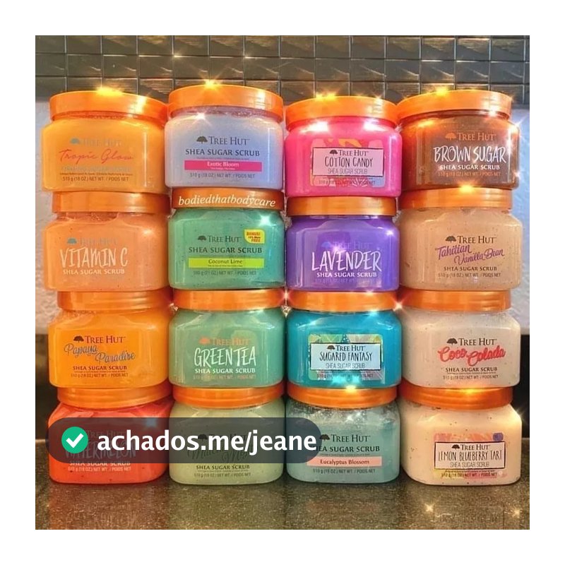 Esfoliante Corporal Tree Hut Shea Sugar Scrub 510g - Watermelon, Peach Sorbet, Strawberry, Vanilla,