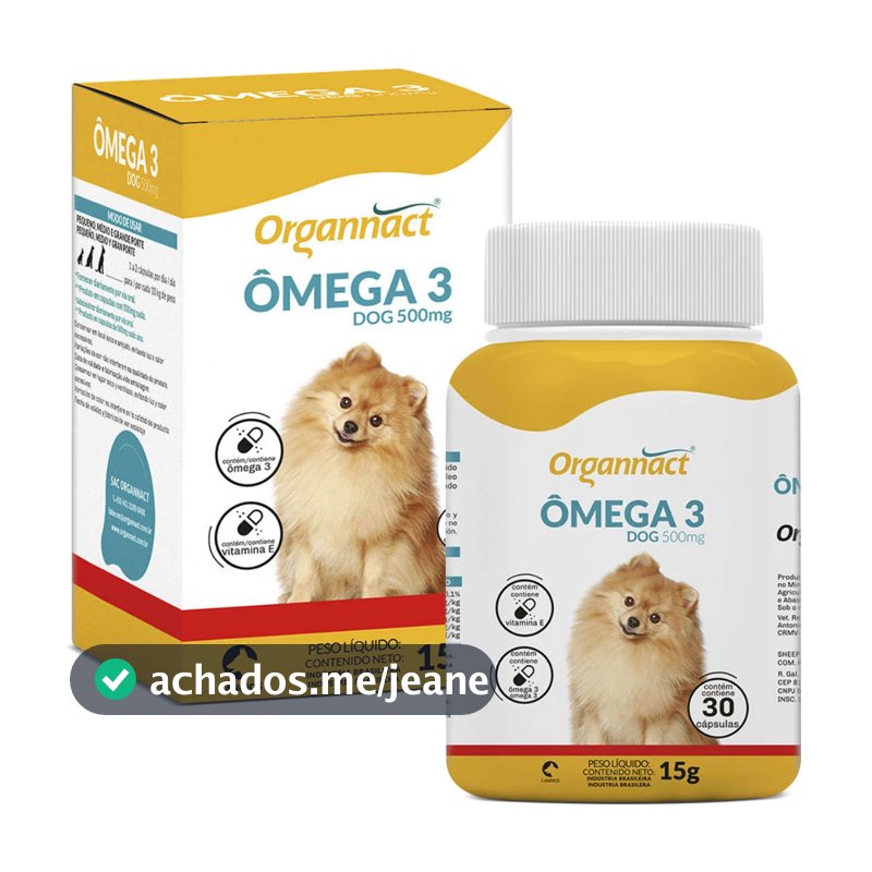 Suplemento Vitamínico para Cachorro Ômega 3 Dog 500mg