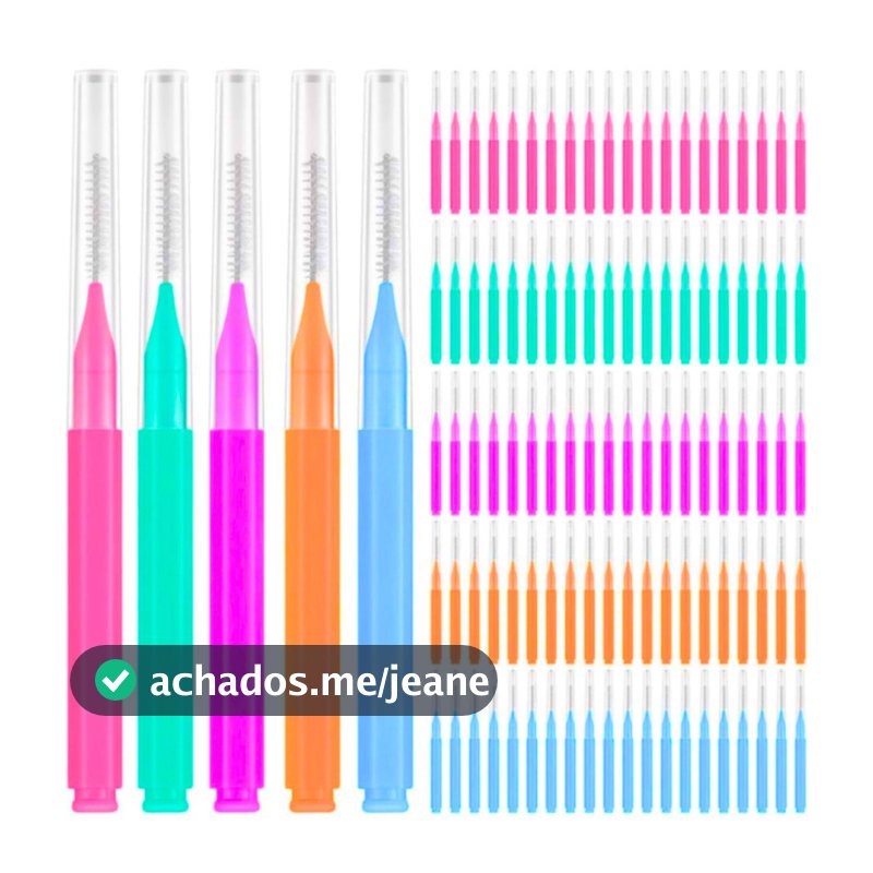 10/20/30/40/50un Escova de Dente Interdental Dental Picks Escovinha para limpeza Brown Lamination