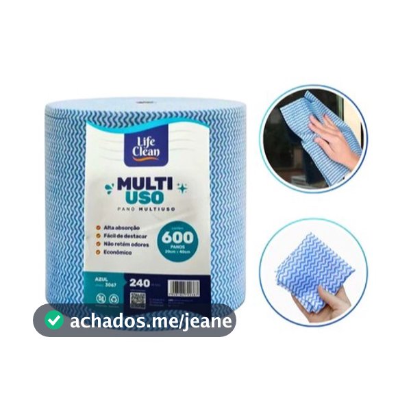 Perfex Pano de Limpeza Multiuso - Rolo com 600 Unidades Cada 20X40cm 240 Metros