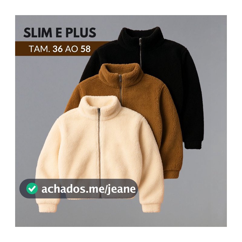 Casaco Feminino Inverno Plus Size Blusa De Frio Feminina Casaco Teddy Feminino Gola Alta Com Ziper