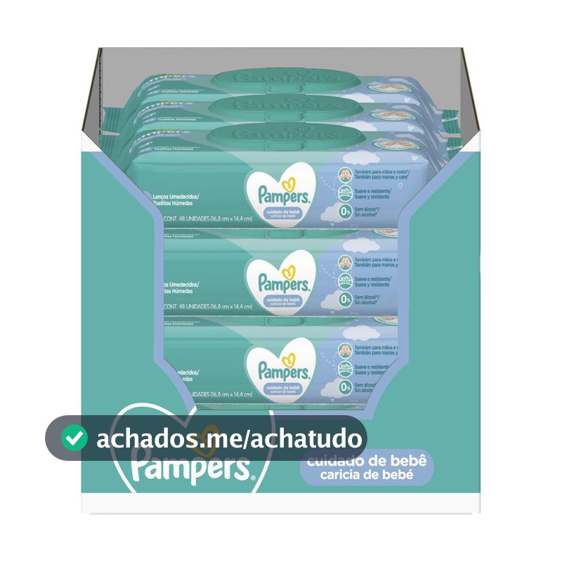 Lenços Umedecidos Pampers Carícia de Bebê 576 unidades